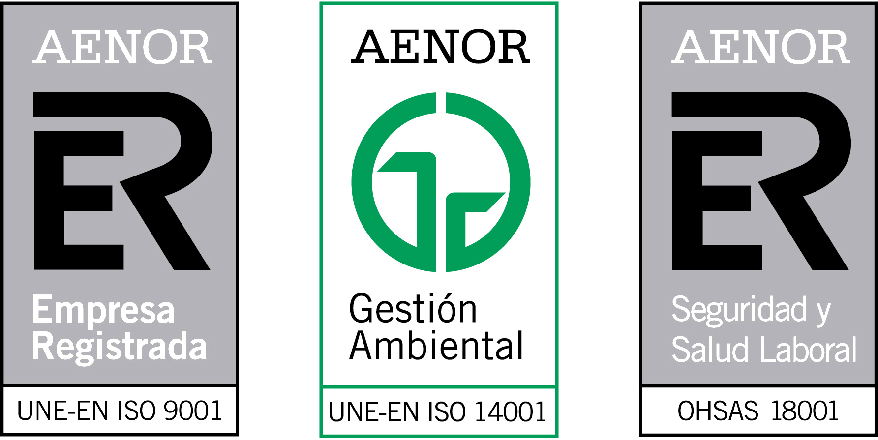 UNE-EN ISO 9001 ISO 14001 OSHAS 18001